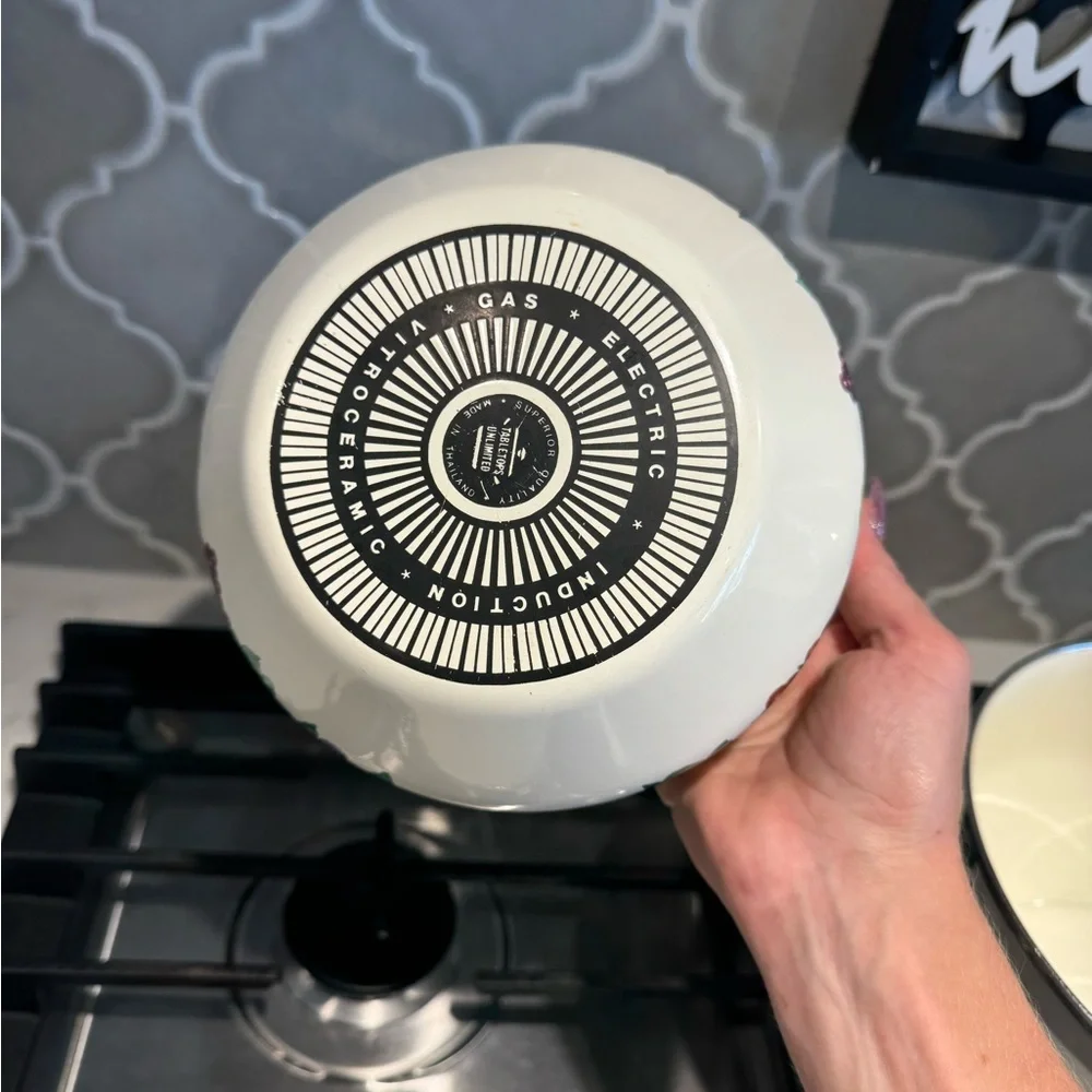 Tabletops Unlimited "Kensington Garden" vitroceramic bowls and pitcher - Picture 6 of 8